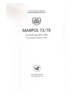 CÔNG ƯỚC QUỐC TẾ MARPOL 73 78 NĂM 2002 (BÌA, LỜI NÓI ĐẦU, MỤC LỤC)