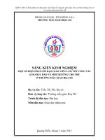 sáng kiến kinh nghiệm một số biện pháp chỉ đạo giáo viên làm tốt công tác giáo dục bảo vệ môi trường cho trẻ ở trường mẫu giáo họa mi 