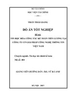 TIN HỌC HÓA CÔNG TÁC KẾ TOÁN TIỀN LƯƠNG TẠI CÔNG TY CP GIẢI PHÁP CÔNG NGHỆ THÔNG TIN VIỆT NAM