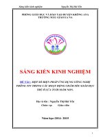 SKKN một số biện pháp ứng dụng công nghệ thông tin trong các hoạt động chăm sóc giáo dục trẻ ở lứa tuổi mầm non 