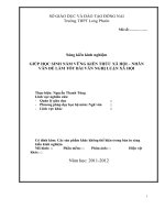 skkn GIÚP HỌC SINH NẮM VỮNG KIẾN THỨC XÃ HỘI – NHÂN VĂN ĐỂ LÀM TỐT BÀI VĂN NGHỊ LUẬN XÃ HỘI