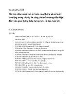 Các giải pháp nâng cao an toàn giao thông và an toàn lao động trong các dự án công trình cầu trong điều kiện đảm bảo giao thông (xây dựng mới, cải tạo, bảo trì).