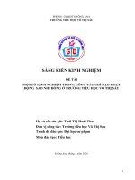 SKKN một vài kinh nghiệm trong công tác chỉ đạo hoạt động sao nhi đồng trong trường tiểu học võ thị sáu 