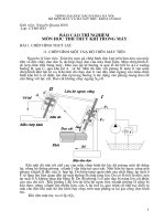BÁO CÁO THÍ NGHIỆM MÔN HỌC TĐH THUỶ KHÍ TRONG MÁY