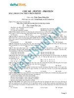 Bài tập phản ứng thuỷ phân peptit