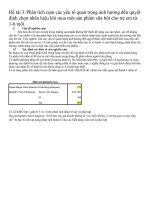 Phân tích cụm các yếu tố quan trọng ảnh hưởng đến quyết định chọn nhãn hiệu khi mua một sản phẩm sữa bột cho trẻ em từ 16 tuổi