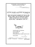skkn MỘT SỐ KINH NGHIỆM SỬ DỤNG ĐỒ DÙNG TRỰC QUAN KHI DẠY PHÂN MÔN LUYỆN TỪ VÀ CÂU LỚP 2 DẠNG BÀI “ MỞ RỘNG VỐN TỪ ”