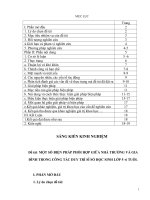 Skkn biện pháp phối hợp giữa nhà trường và gia đình trong công tác duy trì sĩ số học sinh 