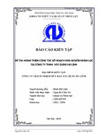 Hoàn Thiện Công Tác Kế Hoạch Hóa Nguồn Nhân Lực Tại Công Ty TNHH Xây Dựng Hà Lĩnh