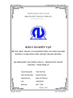 Thực Trạng Và Giải Pháp Công Tác Đào Tạo, Bồi Dưỡng Cán Bộ Công Chức Huyện Thanh Chương