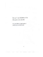 CÔNG ƯỚC QUỐC TẾ MARPOL 73 78 NĂM 2002 (PHỤ LỤC 5)