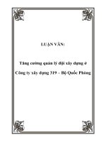 Tăng Cường Quản Lý Đội Xây Dựng Ở Công Ty Xây Dựng 319