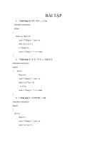 Một số bài tập tham khảo C++