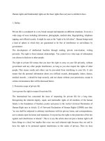 Human rights and private life of one person