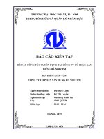 Công Tác Tuyển Dụng Tại Công Ty Cổ Phần Xây Dựng Hà Nội CPM