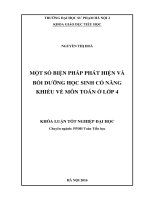 một số biện pháp phát hiện và bồi dưỡng học sinh có năng khiếu về môn toán ở lớp 4