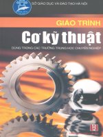GIÁO TRÌNH CƠ KHỸ THUẬT, DÙNG CHO CÁC TRƯỜNG TRUNG HỌC