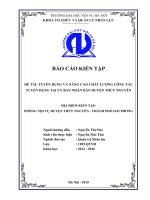 Tuyển Dụng Và Nâng Cao Chất Lượng Công Tác Tuyển Dụng Tại Ủy Ban Nhân Dân Huyện Thủy Nguyên