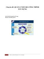 Quản lý rủi ro công trình xây dựng, sự cố công trình giao thông