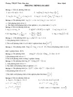 Một số phương trình logarit hay