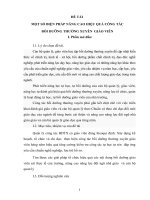 SKKN một số BIỆN PHÁP NÂNG CAO HIỆU QUẢ CÔNG tác bồi DƯỠNG THƯỜNG XUYÊN GIÁO VIÊN 