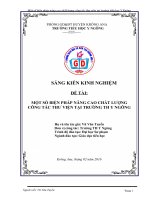 SKKN một số biện pháp nâng cao chất lượng công tác thư viện tại trường tiểu học y ngông 