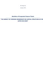 Ảnh hưởng của sở hữu nước ngoài đến quy mô giá trị doanh nghiệp