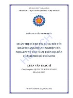 Quản trị rủi ro tín dụng trong ngân hàng NNPTNT việt nam trên địa bàn thành phố hồ chí minh  