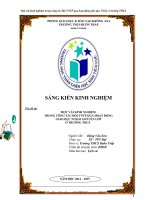 SKKN một vài kinh nghiệm trong công tác đội TNTP qua hoạt động giáo dục NGLL ở trường THCS 