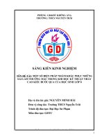 SKKN một số biện pháp nhằm khắc phục những sai lầm thường mắc trong khi học kỹ thuật nhảy cao kiểu bước qua của học sinh lớp 8 