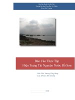 Báo cáo thực địa tài nguyên nước Đồ Sơn  Hải Phòng