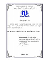 Thực Trạng Và Giải Pháp Nâng Cao Chất Lượng Cán Bộ,Công Chức Tại Ủy Ban Nhân Dân Thị Xã Hoàng Mai, Tỉnh Nghệ An