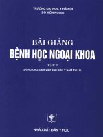 BÀI GIẢNG BỆNH HỌC NGOẠI KHOA, ĐẠI HỌC Y HÀ NỘI