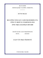 Đo lường năng lực cạnh tranh của công ty dịch vụ cơ khí hàng hải (PTSC mc) giai đoạn 2015 2020 