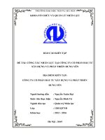 Công Tác Nhân Lực Tại Công Ty Cổ Phần Đầu Tư Xây Dựng Và Phát Triển Hưng Yên