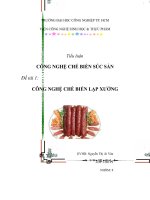 Tiểu luận môn công nghệ chế biến xúc sản công nghệ chế biến lạp xưởng 