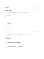 Đáp án quizz test môn CnU  full