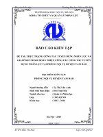 Thực Trạng Công Tác Tuyển Dụng Nhân Lực Và Giải Pháp Nhằm Hoàn Thiện Công Tác Công Tác Tuyển Dụng Nhân Lực Tại Phòng Nội Vụ Huyện Tam Đảo