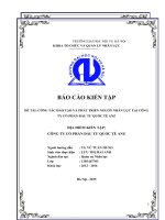 Công Tác Đào Tạo Và Phát Triển Nguồn Nhân Lực Tại Công Ty Cổ Phần Đầu Tư Quốc Tế ANZ