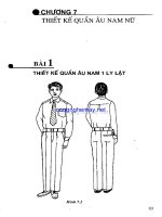 CHƯƠNG 7 THIẾT KẾ QUẦN ÂU NAM NỮ