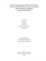 impact of financial management on the profitability of small and medium trade and service enterprises in thai nguyen province 