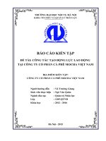 Công Tác Tạo Động Lực Lao Động Tại Công Ty Cổ Phần Cà Phê Mocha Việt Nam