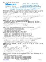 Các dạng bài tập về quy luật phân li của Menđen phần 2