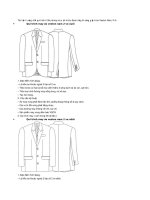 Tài liệu hướng dẫn qui trình kĩ thuật may và xử lí một số sai hỏng thường gặp ở áo veston nam 