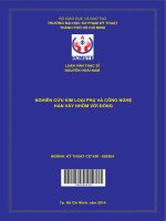 Nghiên cứu kim loại phụ và công nghệ hàn vẩy nhôm với đồng