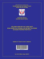 Xác định hàm hấp thu tổng quát dùng nhiễu xạ x quang cho bề mặt ellipsoid sử dụng phương pháp đo