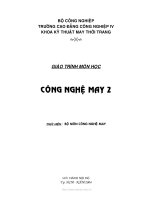 GIÁO TRÌNH MÔN HỌC CÔNG NGHỆ MAY 2