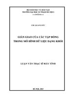 Luận văn giàn giao của các tập đóng trong mô hình dữ liệu dạng khối