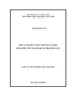 Rèn luyện kỹ năng thương lượng cho sinh viên ngành Quản trị nhân lực