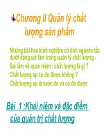 Chương II quản lý chất lượng sản phẩm